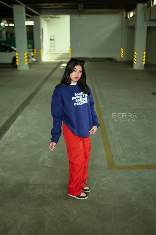 Women Red Cargo Pants