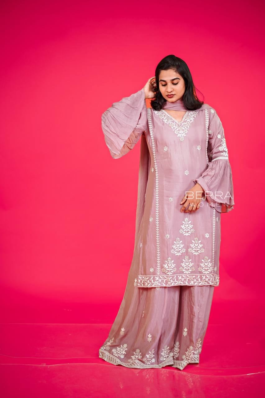 Lavender Sharara Suit set